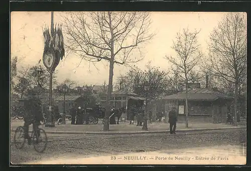 AK Neuilly-sur-Seine, Porte et Entree de Paris