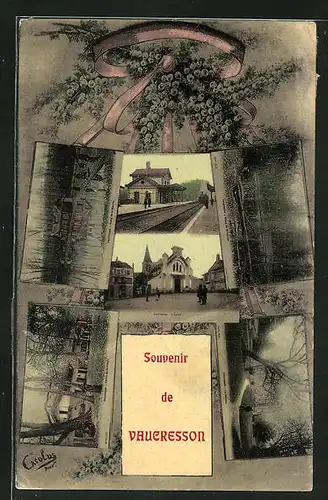 AK Vaucresson, Souvenir de Vaucresson, Grusskarte mit Fotos des Ortes
