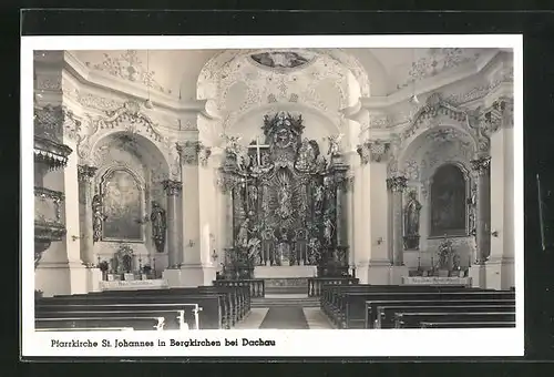 AK Bergkirchen, Pfarrkirche St. Johannes, Innenansicht