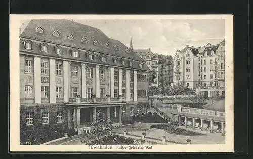 AK Wiesbaden, Hotel Kaiser Friedrich Bad