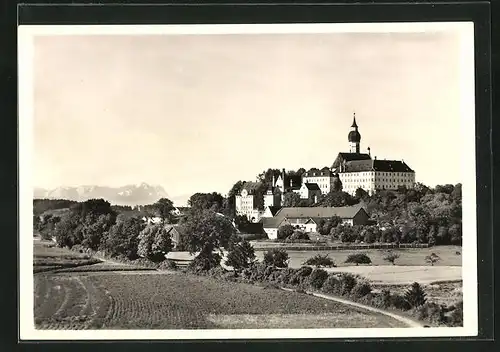Foto-AK Deutscher Kunstverlag, Nr. 1: Andechs / Ammersee, Kloster von Norden