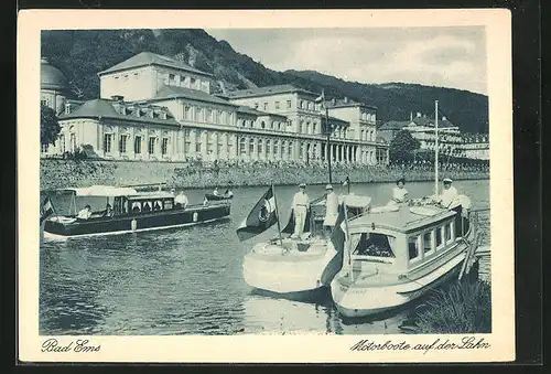 AK Bad Ems, Motorboote auf der Lahn