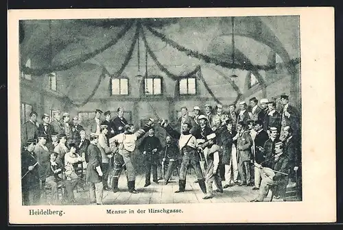 AK Heidelberg, Mensur in der Hirschgasse