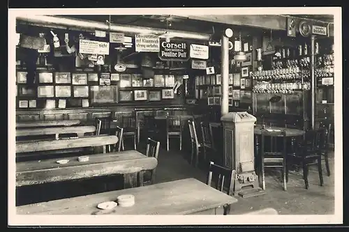 AK Heidelberg, Blick ins Gasthaus Studentenlokal Zum Seppel