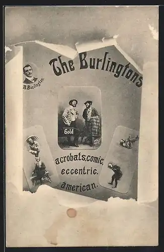 AK The Burlingtons, Acrobats comic eccentric american