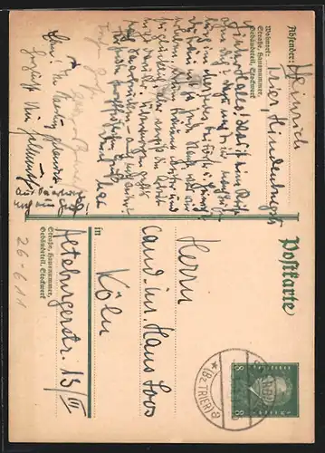 Künstler-AK Handgemalt: Unserm Lieben Hallo zum Trost