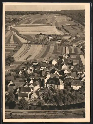AK Dorndorf, Blick von den Dornburger Schlössern auf Dorndorf
