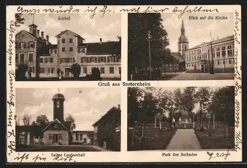 AK Stotternheim, Saline Louisenhall, Schloss, Park des Solbades, Kirche