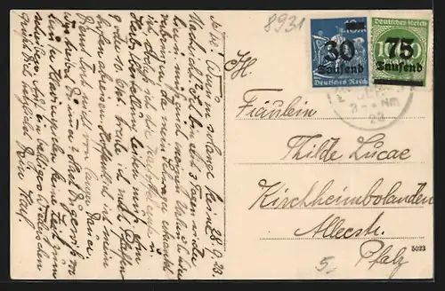 AK Mittelneufnach, Ortspartie mit Anwohnern