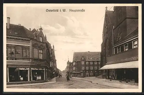 AK Osterfeld i. W., Partie in der Hauptstrasse