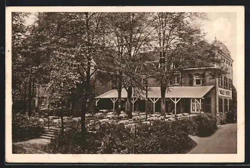 AK Köln-Rath, Waldhotel Königsforst mit Biergarten, Inh. Louis Haas