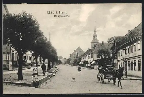 AK Elze i. Hann, Hauptstrasse mit Gasthaus