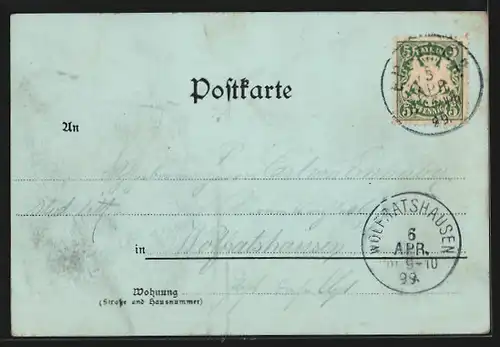 Lithographie Erding, Schrannenplatz mit Kirche, Landshuter Tor, Kirche Heiligenblut