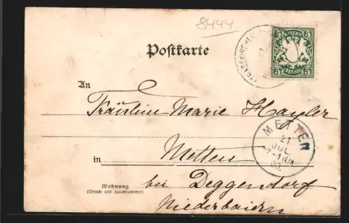 AK Irlbach, Schloss, Strassenpartie mit Kirche, Ortspartie