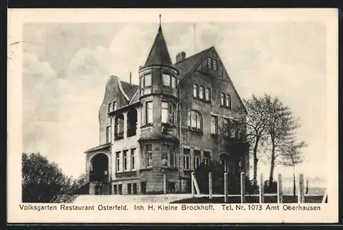 AK Osterfeld, Volksgarten-Restaurant, Inh. H. Kleine Brockhoff