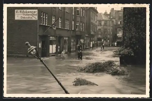 Foto-AK Osterfeld, Hochwasser im Jahr 1938