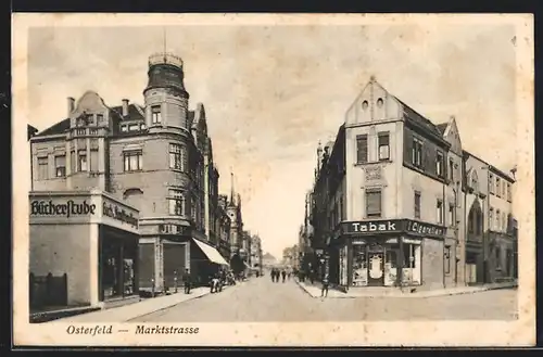 AK Osterfeld, Bücherstube, Tabak- und Zigarettengeschäft, Marktstrasse