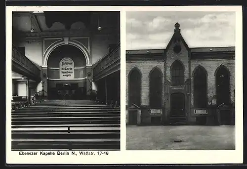 AK Berlin-Wedding, Ebenezer Kapelle, Wattstrasse 17-18