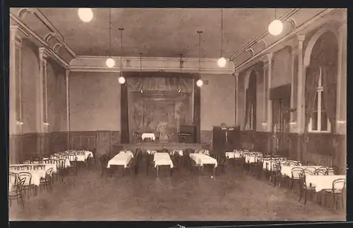AK Berlin-Pankow, Gaststätte Pankower Gesellschaftshaus C. Ebersbach, Berliner Strasse 102, Innenansicht Saal