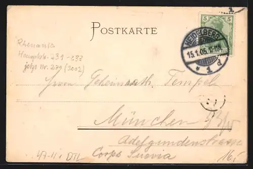 AK Heidelberg, Verbindungshaus mit Rhenanen-Garten