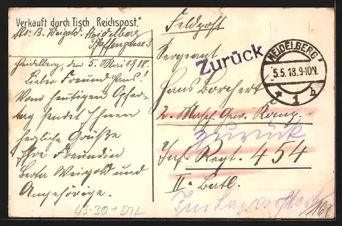 AK Heidelberg, Badischer Kinderhilfstag 1918, Kinderfürsorge