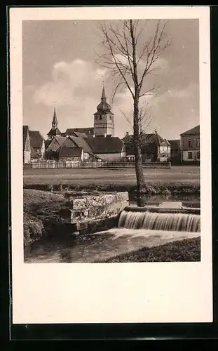 AK Ipsheim /Aischgrund, Blick zur Ortschaft