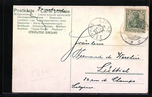 Lithographie Königswinter, Panoramaansicht der Stadt mit Drachenfels, die Ruine Drachenfels