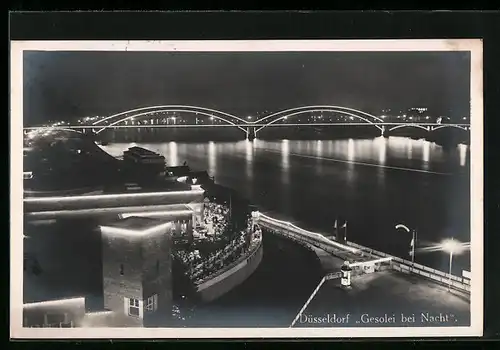 AK Düsseldorf, Ausstellung Gesolei bei Nacht, 1926