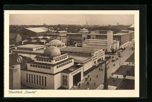 AK Düsseldorf, Gesolei 1926, Ansicht des Messegeländes aus der Vogelschau