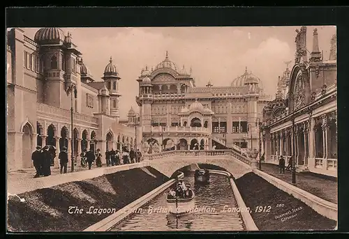 AK London, Latin-British Exhibition 1912, the Lagoon