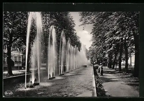 AK Dresden, Internationale Hygiene-Ausstellung 1930, Hundertbrunnenstrasse