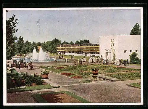 AK Essen, Gruga, Pflanzenschauhaus und Aquarium