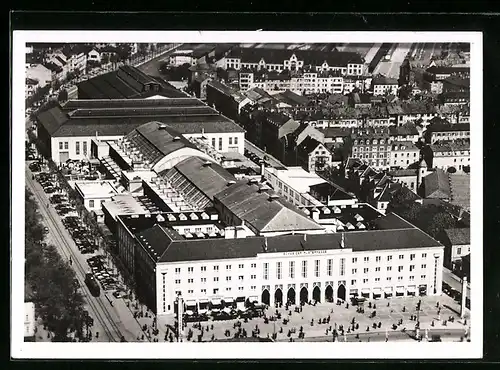 AK Basel, Schweizer Mustermesse 1945, Ausstellungshalle