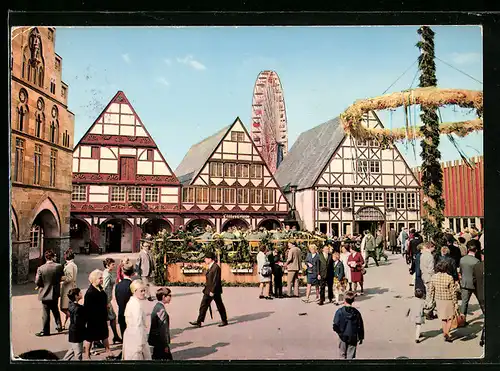 AK Dortmund, Bundesgartenschau Euroflor 1969, festlicher Marktplatz in der alten Stadt