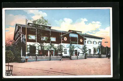 AK Leipzig, Weltausstellung für Buchgewerbe und Graphik 1914, Vergnügungspark Oberbayern