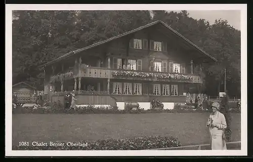 AK Bern, Schweiz. Ausstellung f. Frauenarbeit 1928, Chalet Berner Oberland