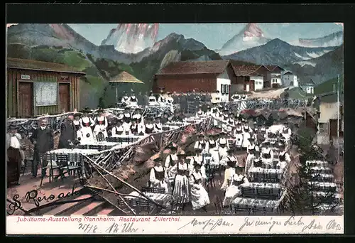 AK Mannheim, Jubiläums-Ausstellung 1907, Restaurant Zillertal