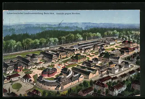 AK Bern, Schweizerische Landesausstellung 1914, Ansicht gegen Norden