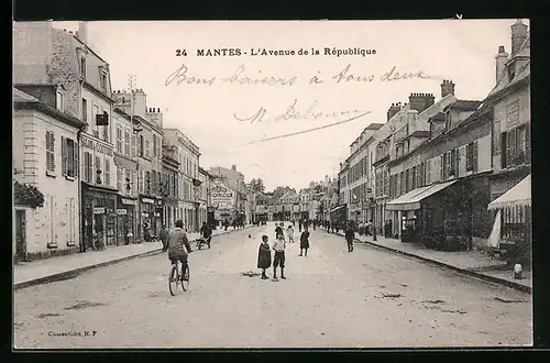 AK Mantes, l`Avenue de la République