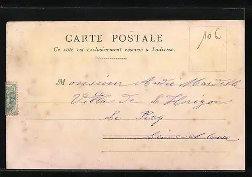 Lithographie St-Germain, Chateau de Monte-Cristo entre