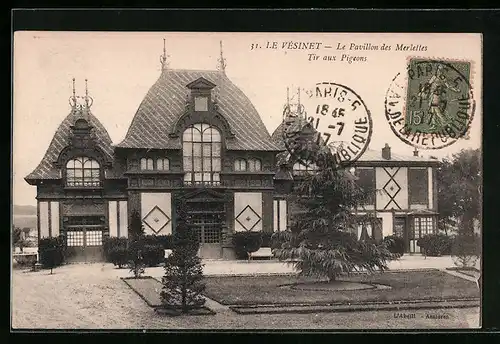 AK Le Vésinet, le Pavillon des Merlettes, Tir aux Pigeons