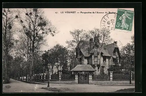 AK Le Vésinet, Perspective de l`Avenue du Bouloy