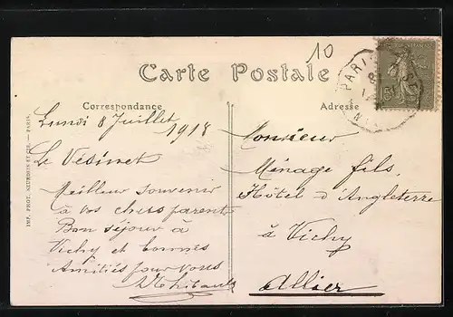 AK Le Vésinet, l`Eglise, Sortie de Messe