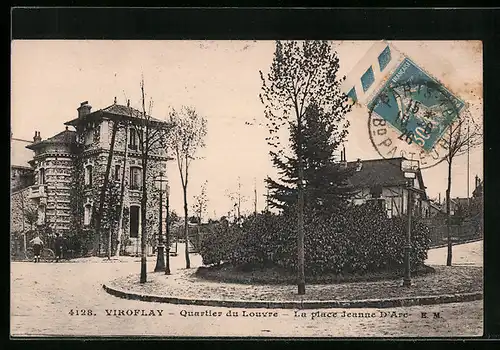 AK Viroflay, Quartier du Louvre, la place Jeanne d`Arc
