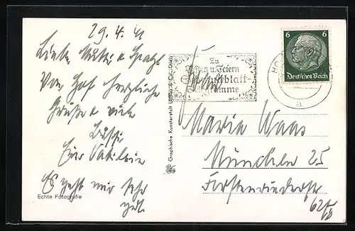 AK Hof i. Bay., Blick auf Theresienstein