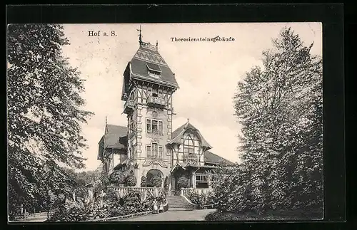 AK Hof a. S., Gasthaus Theresienstein