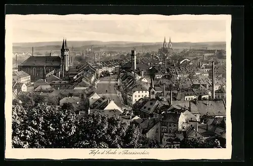 AK Hof a. d. Saale, Blick auf Theresienstein