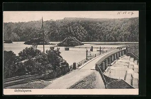 AK Gemünd /Eifel, Urfttalsperre mit Brücke