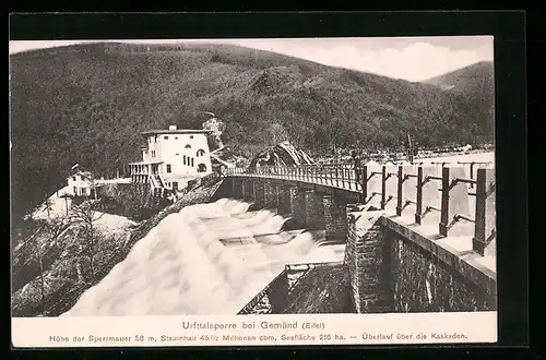 AK Gemünd / Eifel, Blick auf die Urfttalsperre