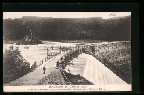 AK Gemünd /Eifel, Blick auf die Urfttalsperre